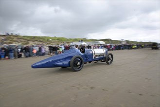 1925 Sunbeam 350 hp driven by Don Wales at Pendine Sands 2015. Creator: Unknown.