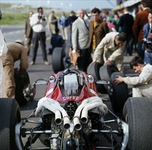 1966 Ferrari 312 Formula 1 engine. Creator: Unknown.