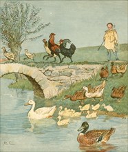 The Farmer's Boy with chickens and ducks, c1881. Creator: Randolph Caldecott.