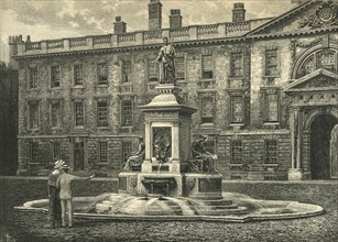 'The Fountain, King's College, Cambridge', late 19th century.  Creator: Unknown.