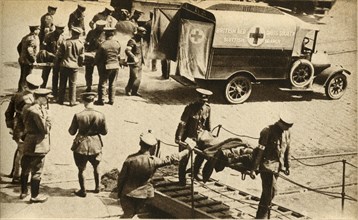 'A Scene at a French port', First World War, 1914-1918, (1933).  Creator: Robert Weston.