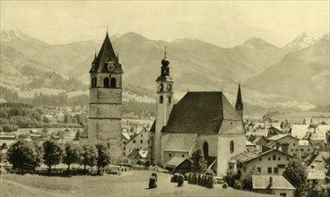 The Liebfrauenkirche and church of St Andreas, Kitzbühel, Tyrol, Austria, c1935. Creator: Unknown.