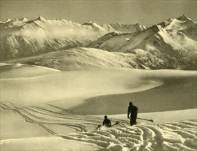 Skiing on the Gerlos plateau, Austria, c1935. Creator: Unknown.