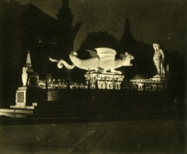 The Lindwurm Fountain, Klagenfurt, Austria, c1935.  Creator: Unknown.