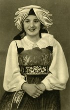 Girl in traditional costume, Gailtal, Austria, c1935.  Creator: Unknown.