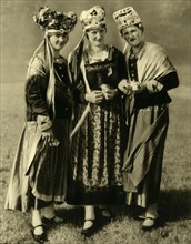 Young women in traditional costume, Styria, Austria, c1935. Creator: Unknown.