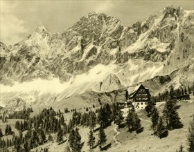 The Austriahütte and the Dachstein, Styria, Austria, c1935. Creator: Unknown.