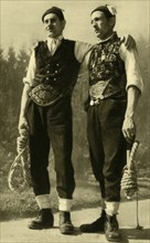 Men in traditional dress, Mühlviertel, Upper Austria, c1935. Creator: Unknown.