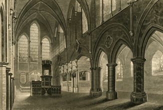 'Nave of Boxgrove Church', 1835. Creator: Unknown.