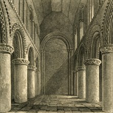 'Nave of Steyning Church', 1835. Creator: Unknown.
