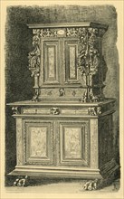 Walnut cabinet, mid 16th century?, (1881). Creator: J Randall.