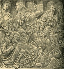 Lamentation over the dead Christ, marble panel, c1470-1475, (1881). Creator: J. I. Williamson.