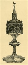 Copper gilt pyx, mid 15th century?, (1881). Creator: M Sullivan.