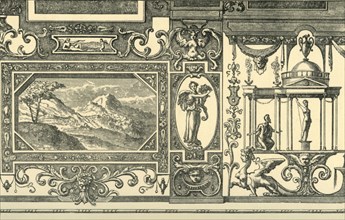 Design for a wall or ceiling decoration in the grotesque taste, 16th century, (1881). Creator: Unknown.