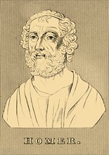 'Homer', (c800-701 BC), 1830. Creator: Unknown.