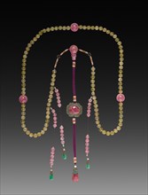 Mandarin Chain Bead Necklace, 1800s. Creator: Unknown.