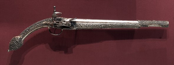 Rat-Tailed Miquelet-Lock Pistol, late 1700s-early 1800s. Creator: Unknown.