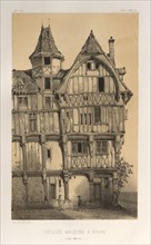 ...Pl. 21, Vielles Maisons A Rouen (Seine-Inferieure), published 1860. Creator: Victor Petit (French, 1817-1874).