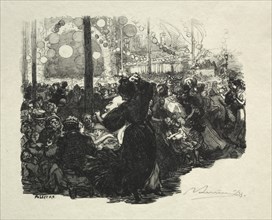 14 Juillet, Rue de Belleville, 10 heures. Creator: Auguste Louis Lepère (French, 1849-1918).