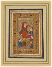 A dancing dervish and three musicians?(Persian, 1555-1591), 1637. Creator: Unknown.