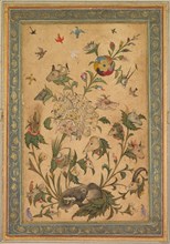 A floral fantasy of animals and birds (Waq-waq), early 1600s. Creator: Unknown.