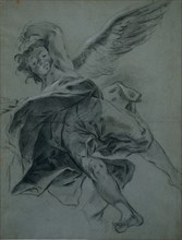 A Flying Angel (recto), 1723-1727. Creator: Giovanni Battista Piazzetta (Italian, 1682-1754).