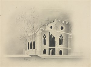 A Gothic Church by Moonlight, 1840. Creator: Mary Altha Nims (American, 1817-1907).