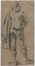 A Man Standing Seen from the Back, c. 1630. Creator: Gerard ter Borch (Dutch, 1617-1681).