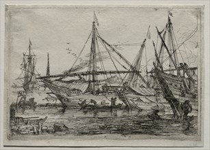 A Mediterranean Harbor, 2nd half 1600s. Creator: Adrian van der Cabel (Dutch, 1631-1705); Nicolas Robert.