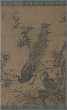 A Pair of Peafowl, late 1400s-early 1500s. Creator: Lin Liang (Chinese, 1416-1480).