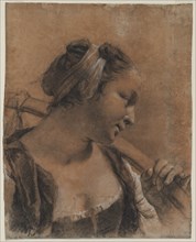 A Portrait of Rosa with a Shoulder Stick, c. 1735. Creator: Giovanni Battista Piazzetta (Italian, 1682-1754).