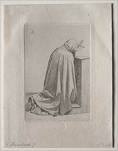 A Praying Monk, 1826. Creator: Johann Friedrich Overbeck (German, 1789-1869); Carl Schulze.