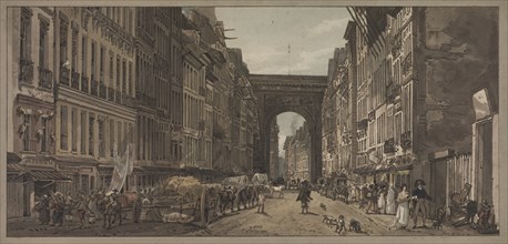 A Selection of Twenty of the Most Picturesque Views in Paris: View of the Gate of St. Denis..., 1803 Creator: Thomas Girtin (British, 1775-1802); Frederick Christian Lewis (British, 1779-1856).