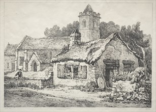 A Series of Ancient Buildings and Rural Cottages in the North of England: Ayton, 1821. Creator: Samuel Prout (British, 1783-1852).