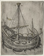 A Ship Moving Toward the Right. Creator: Israhel van Meckenem (German, c. 1440-1503).