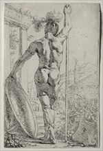 A Soldier Standing, Seen from Behind. Creator: Leendert van der Cooghen (Dutch, 1610-1681).