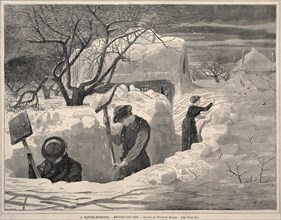A Winter Morning, - Shovelling Out, 1871. Creator: Winslow Homer (American, 1836-1910).