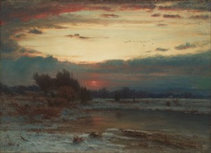 A Winter Sky, 1866. Creator: George Inness (American, 1825-1894).