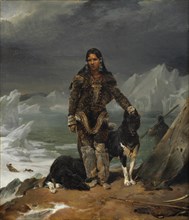 A Woman from the Land of Eskimos, 1826. Creator: Léon Cogniet (French, 1794-1880).