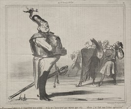 Actualities (No. 71): Why are they taking away my money..., 1854. Creator: Honoré Daumier (French, 1808-1879).