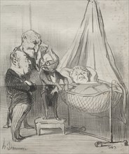 Actualities: Decidedly, she is very ill!..., 1851. Creator: Honoré Daumier (French, 1808-1879).