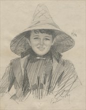 Ada Lymon (Woman in a Large Hat), 1887. Creator: Anders Zorn (Swedish, 1860-1920).