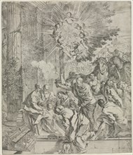 Adoration of the Magi, 1636-1638. Creator: Pietro Testa (Italian, 1612-1650).