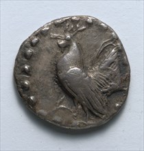 Aegineatan Drachm: Rooster (obverse), c. 482 BC. Creator: Unknown.