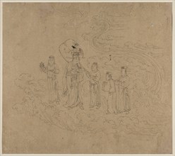 Album of Daoist and Buddhist Themes: Procession of Daoist Deities: Leaf 10 , 1200s. Creator: Unknown.