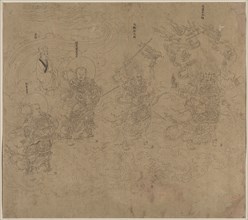 Album of Daoist and Buddhist Themes: Procession of Daoist Deities: Leaf 11, 1200s. Creator: Unknown.