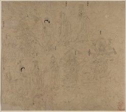 Album of Daoist and Buddhist Themes: Procession of Daoist Deities: Leaf 21, 1200s. Creator: Unknown.