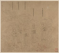 Album of Daoist and Buddhist Themes: Procession of Daoist Deities: Leaf 22, 1200s. Creator: Unknown.