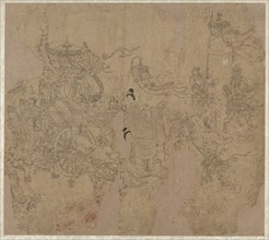 Album of Daoist and Buddhist Themes: Procession of Daoist Deities: Leaf 3, 1200s. Creator: Unknown.