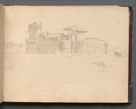 Album with Views of Rome and Surroundings, Landscape Studies, page 28a: "Ostia" . Creator: Franz Johann Heinrich Nadorp (German, 1794-1876).